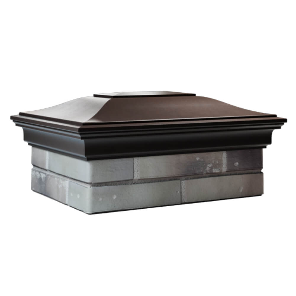 Колпак Zking Монблан Коричневый на столб 2х1.5 кирпича (515х385мм) в Новокузнецке фото