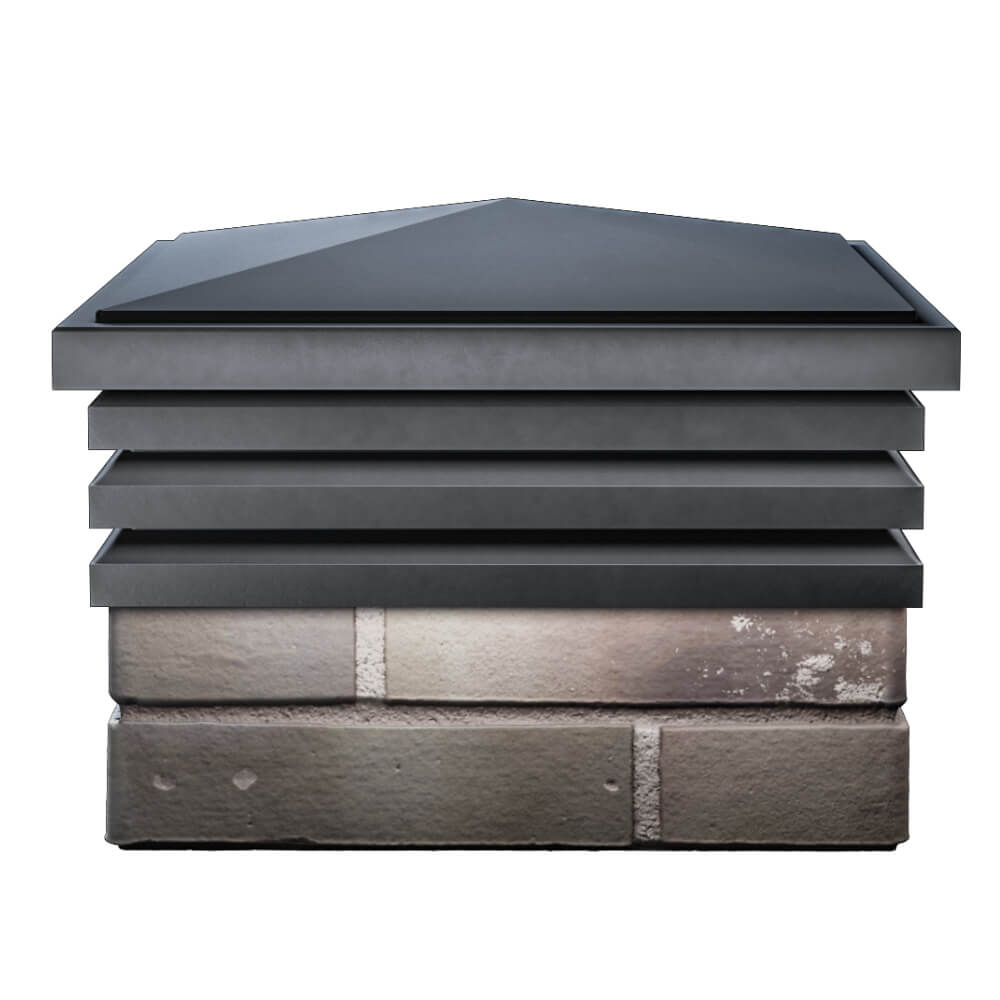 Колпак Zking Бона ХайТек Серый на столб 1.5х1.5 кирпича (385х385мм) Новокузнецк фото