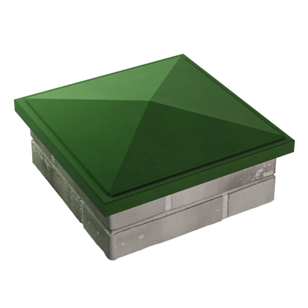 Колпак Zking БонаМоно Зеленый на столб 1.5х1.5 кирпича (385х385, 400х400мм) в Новокузнецке фото