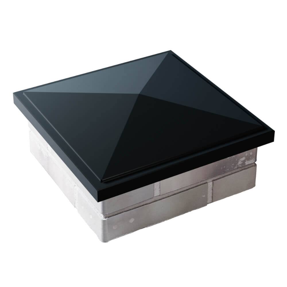 Колпак Zking БонаМоно Черный на столб 1.5х1.5 кирпича (385х385, 400х400мм) в Новокузнецке фото