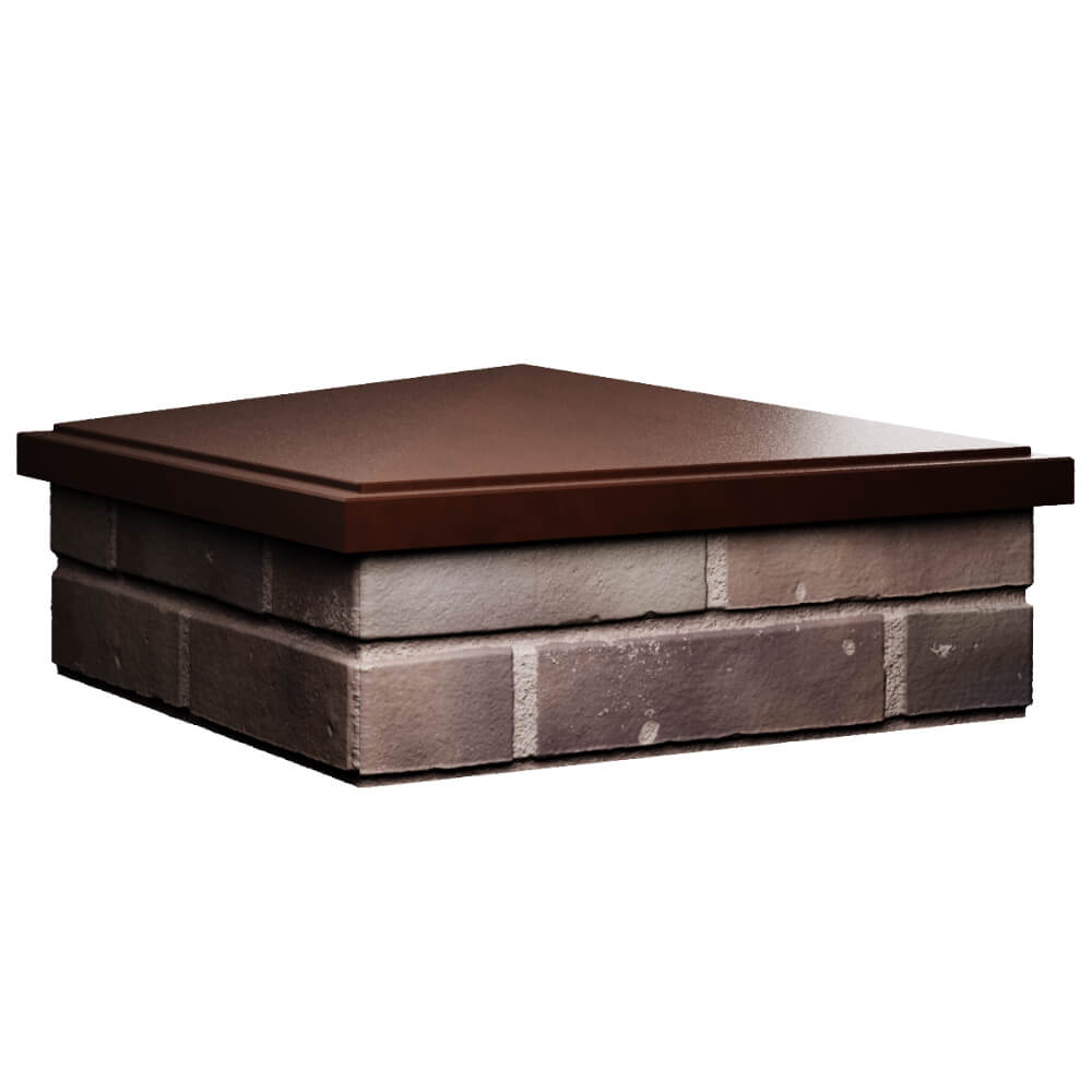 Колпак Zking БонаМоно Коричневый на столб 2х2 кирпича (515х515, 530х530мм) в Новокузнецке фото