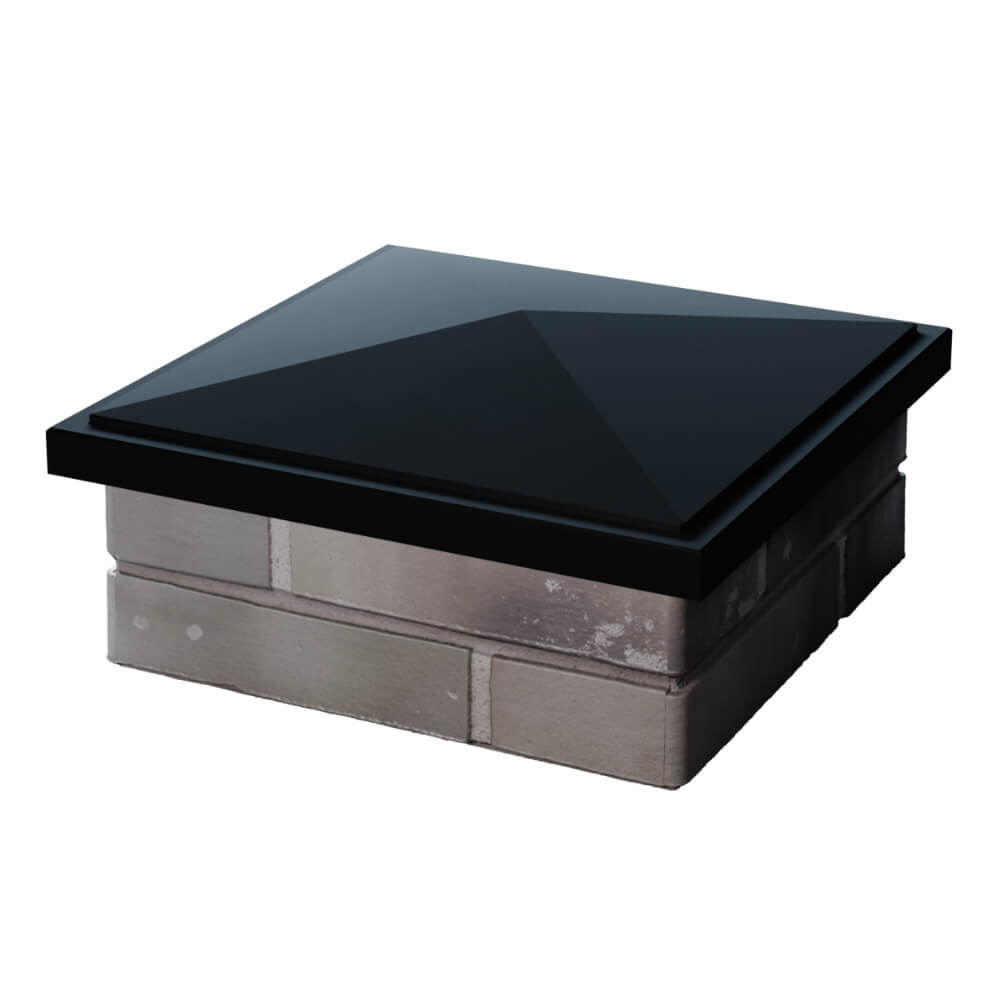 Колпак Zking БонаМоно Черный на столб 1.5х1.5 кирпича (385х385, 400х400мм) в Новокузнецке фото