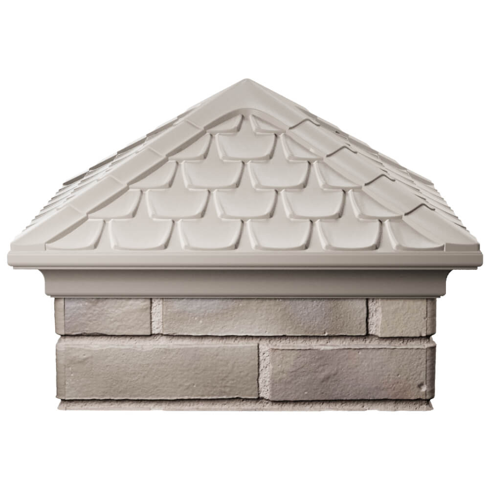 Колпак Zking Эльбрус Бежевый на столб 1.5х1.5 кирпича (385х385мм) Новокузнецк фото