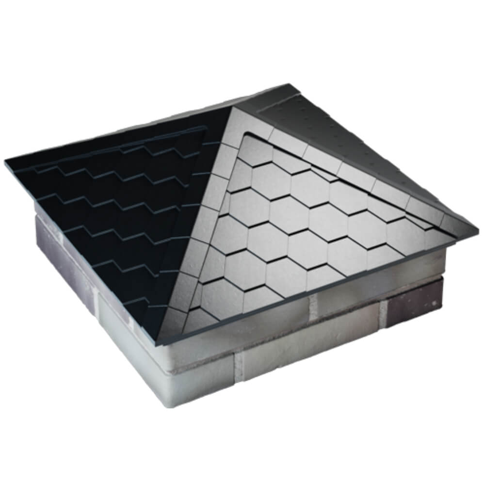 Колпак Zking Эверест Черный на столб 2х2 кирпича (535х535мм) Новокузнецк фото