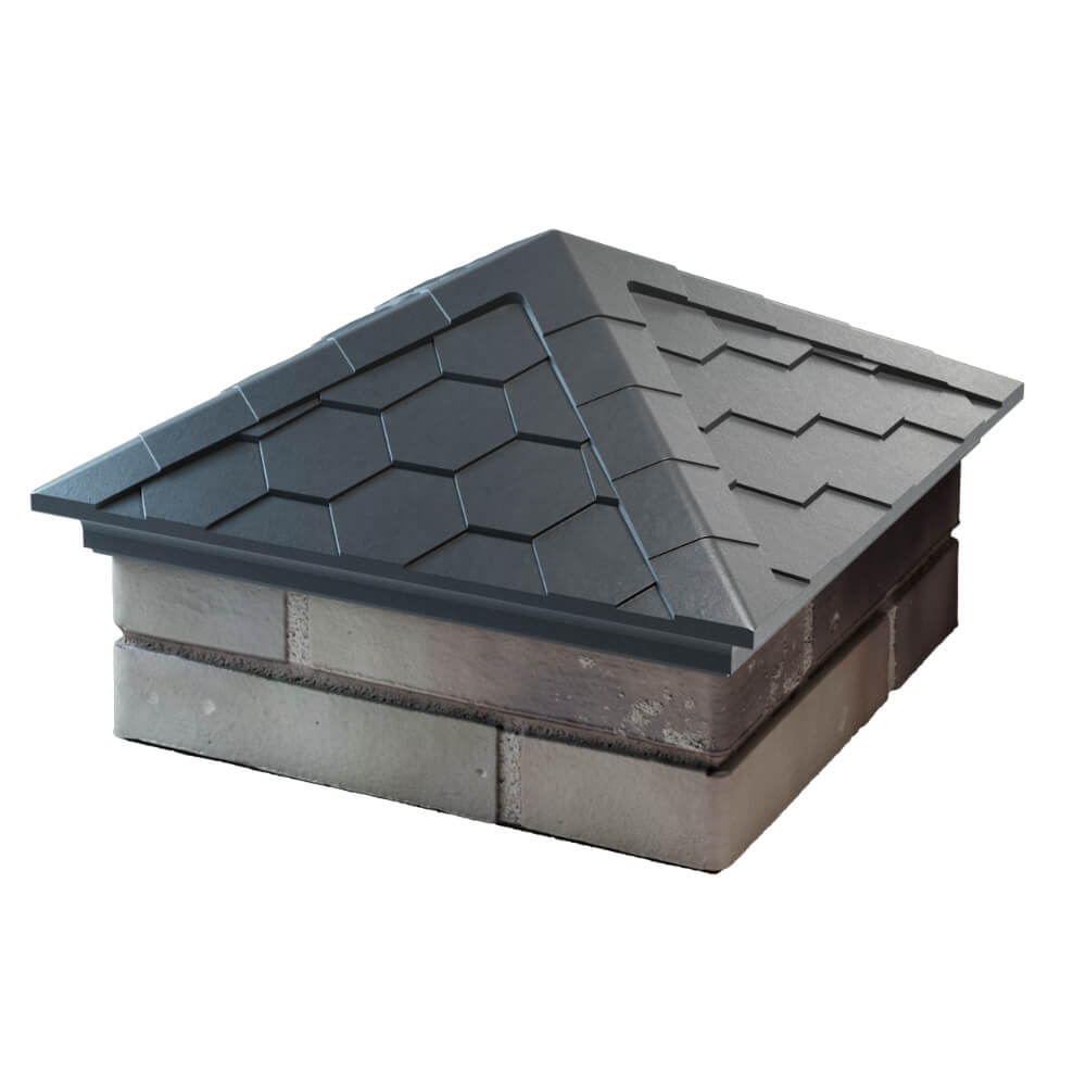 Колпак Zking Эверест Серый на столб 1.5х1.5 кирпича (390х390мм) в Новокузнецке фото