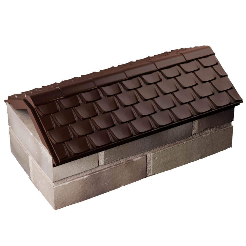 Парапет Zking Эльбрус Коричневый с посадкой на 1 кирпич (255мм) в Новокузнецке фото