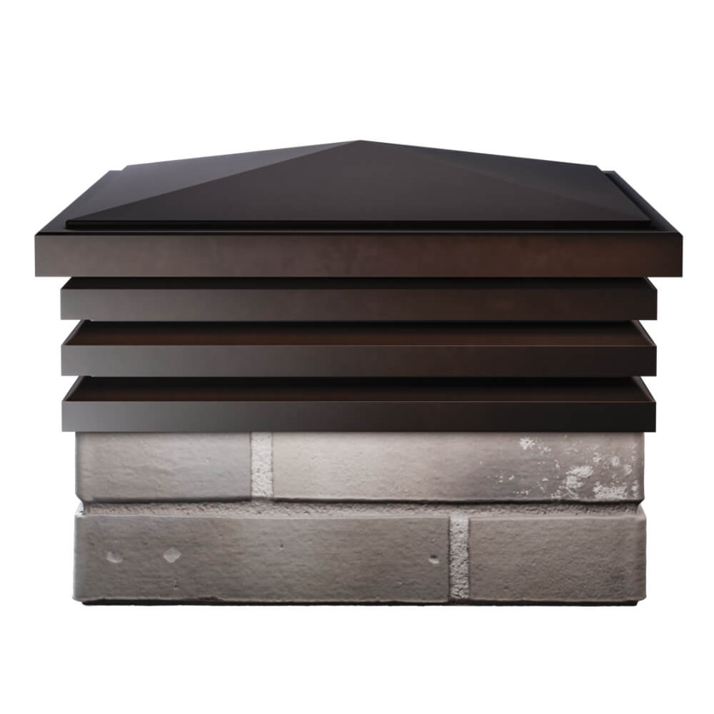 Колпак Zking Бона ХайТек Коричневый на столб 1.5х1.5 кирпича (385х385мм) Новокузнецк фото