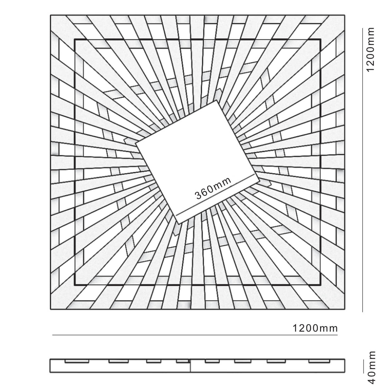 Приствольная решетка для дерева ZKING ATMOSPHERE 1.2х1.2м Черная в Новокузнецке фото