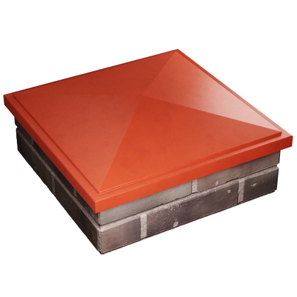 Колпак Zking БонаМоно Красный на столб 2х2 кирпича (515х515, 530х530мм) в Новокузнецке фото