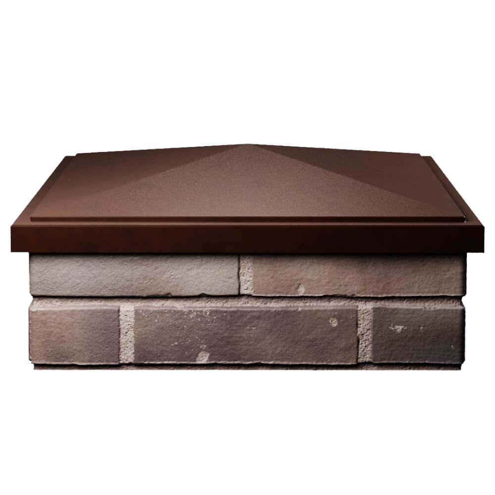 Колпак Zking БонаМоно Коричневый на столб 2х2 кирпича (515х515, 530х530мм) Новокузнецк фото