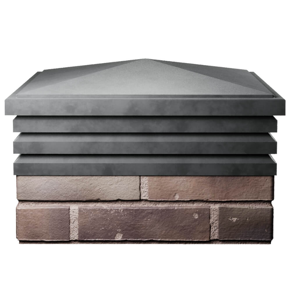 Колпак Zking Бона ХайТек Серый на столб 2х2 кирпича (513х513мм) Новокузнецк фото