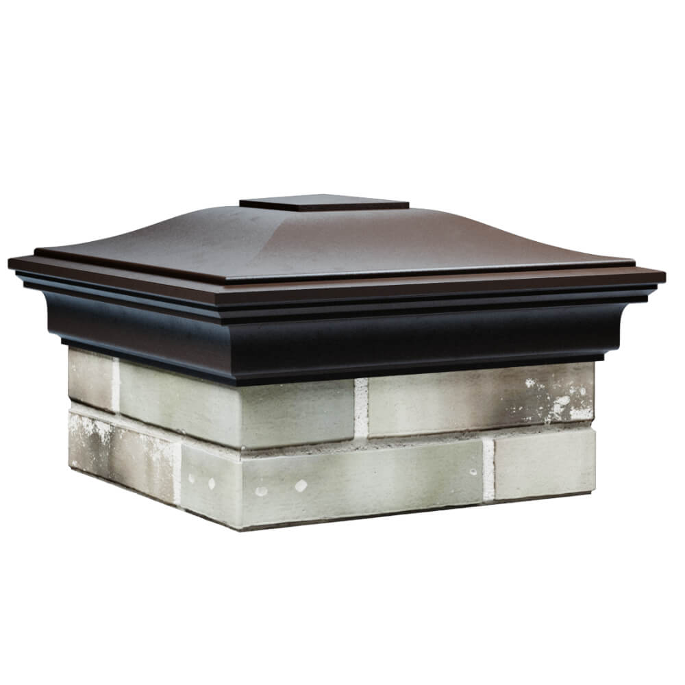 Колпак Zking Монблан Коричневый на столб 1.5х1.5 кирпича (385х385мм) в Новокузнецке фото