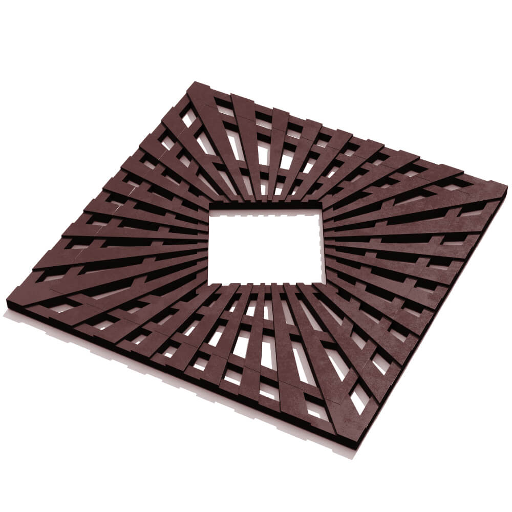 Приствольная решетка для дерева ZKING ATMOSPHERE 1.2х1.2м Коричневая в Новокузнецке фото