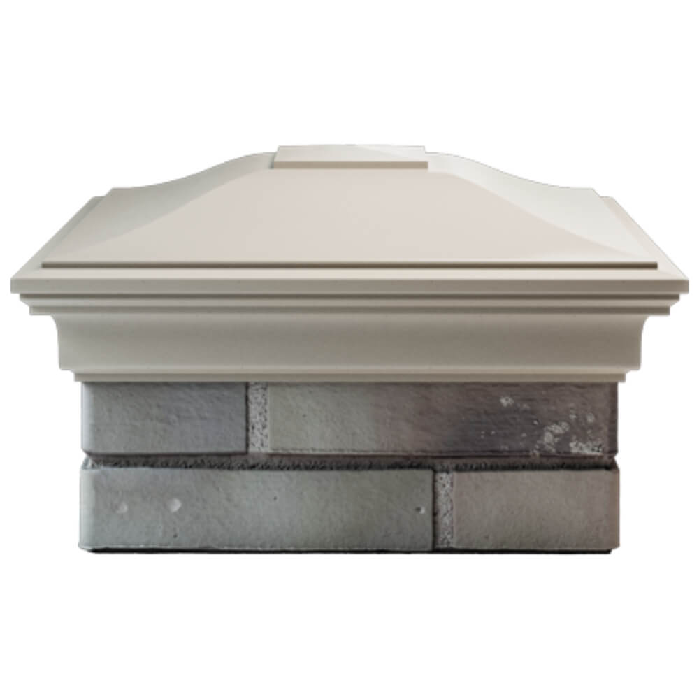 Колпак Zking Монблан Бежевый на столб 1.5х1.5 кирпича (385х385мм) Новокузнецк фото