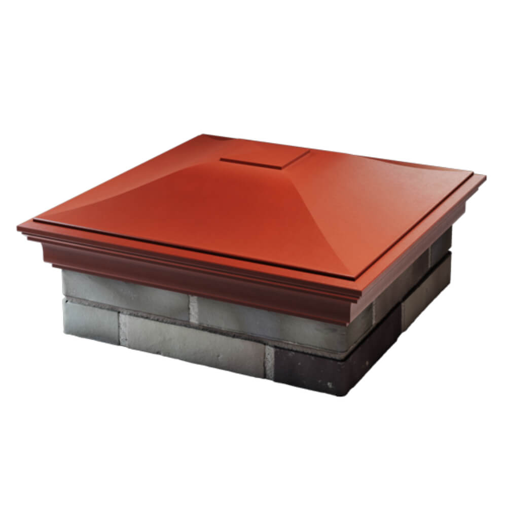 Колпак Zking Монблан Красный на столб 2х2 кирпича (515х515мм) в Новокузнецке фото