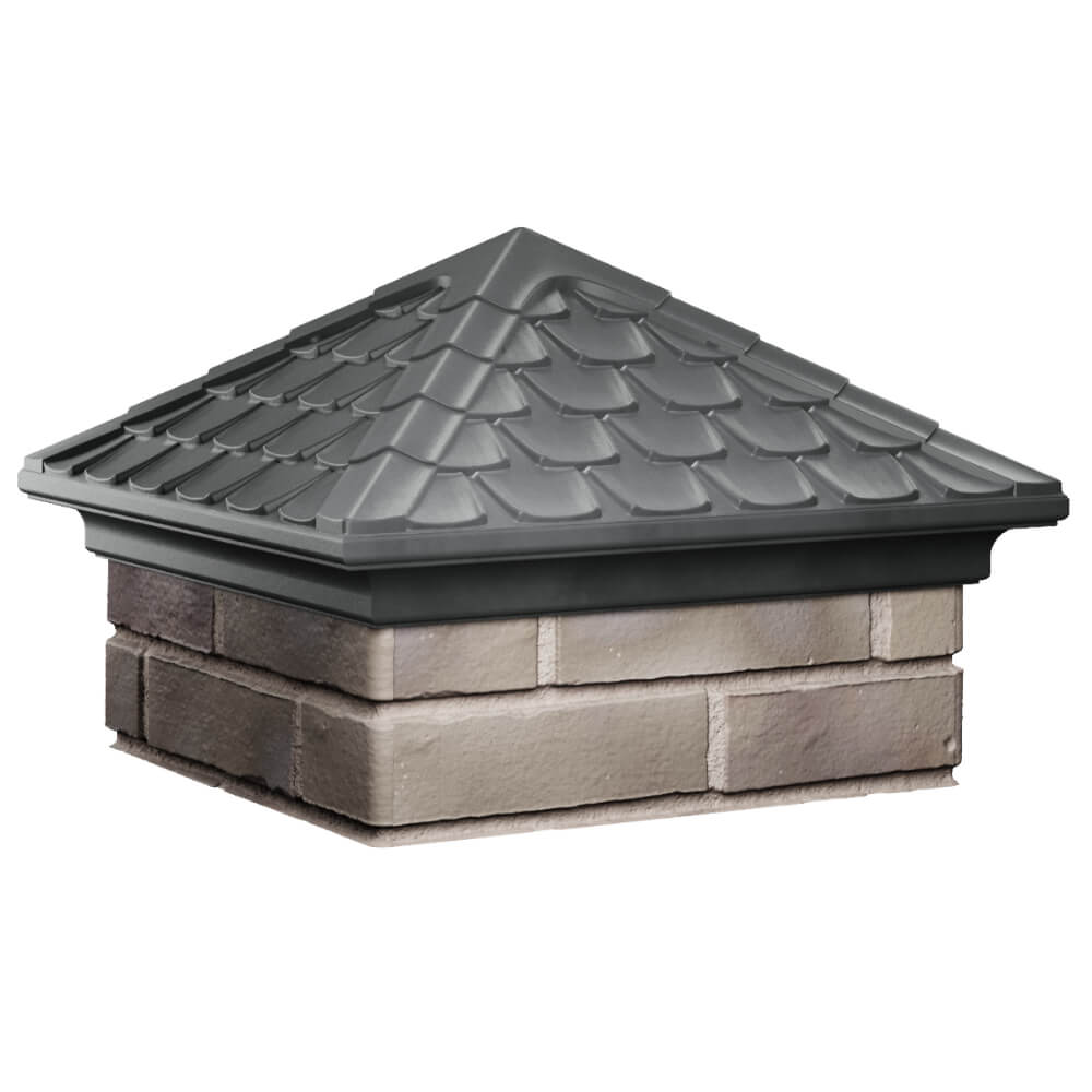 Колпак Zking Эльбрус Серый на столб 1.5х1.5 кирпича (385х385мм) в Новокузнецке фото