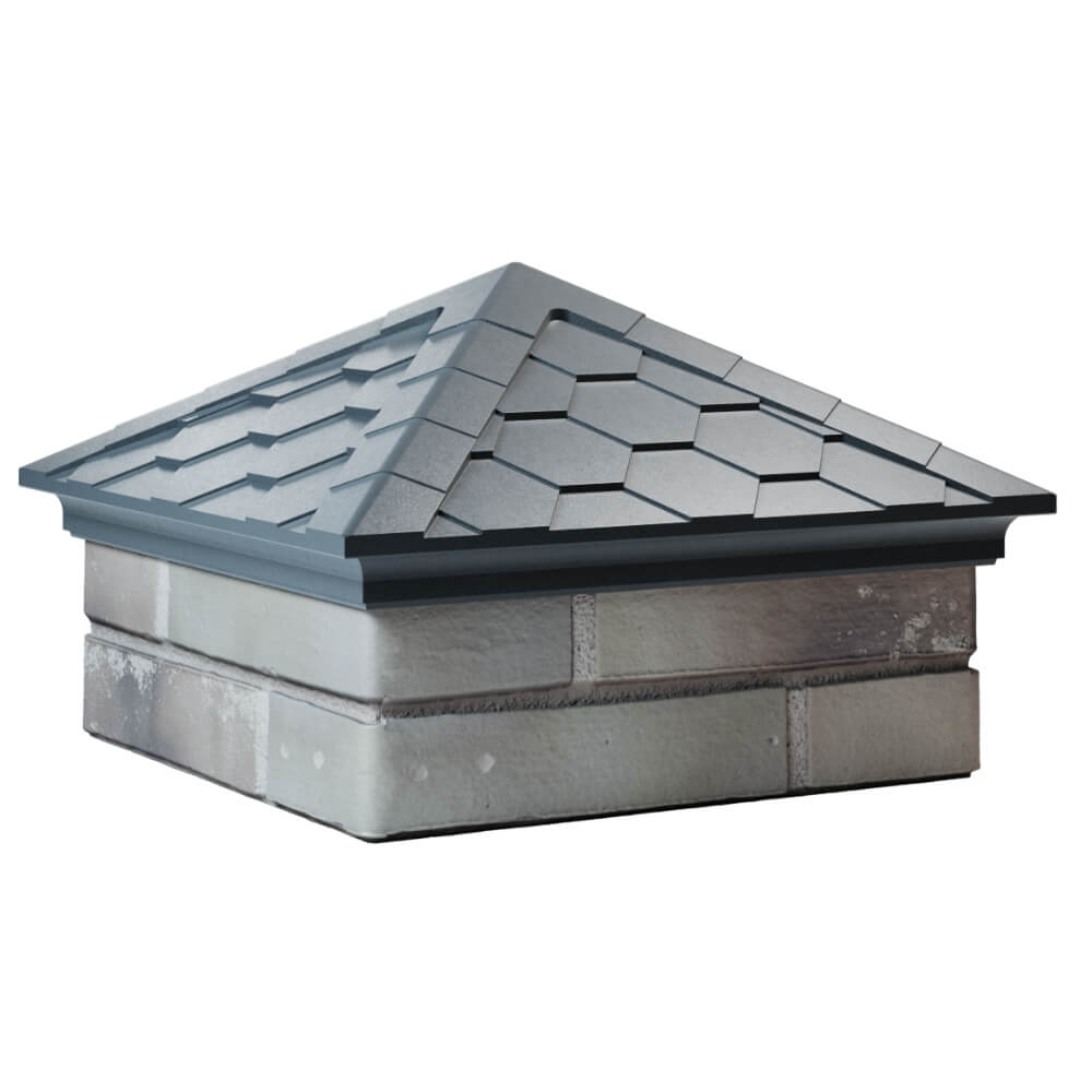 Колпак Zking Эверест Серый на столб 1.5х1.5 кирпича (390х390мм) в Новокузнецке фото