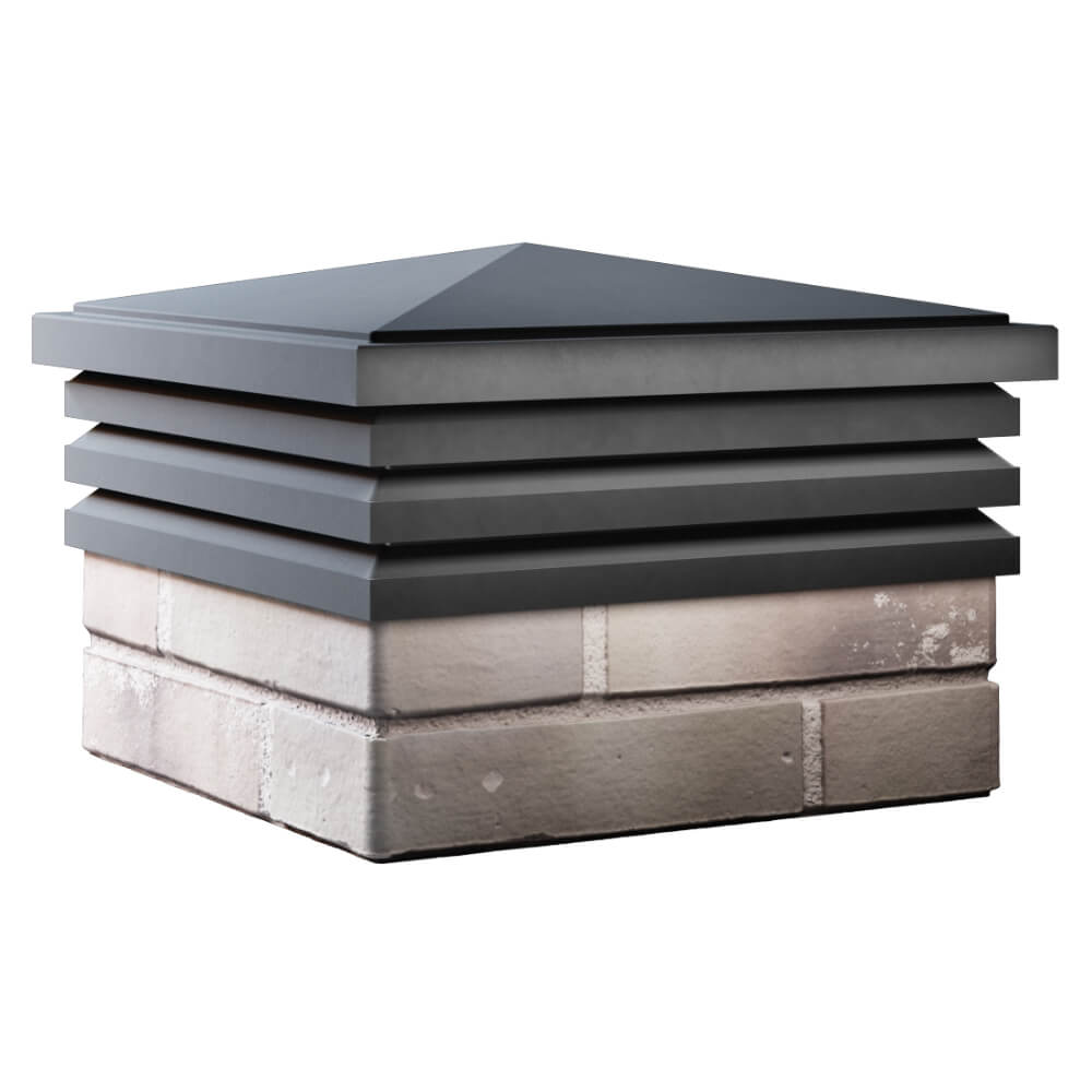 Колпак Zking Бона ХайТек Серый на столб 1.5х1.5 кирпича (385х385мм) в Новокузнецке фото