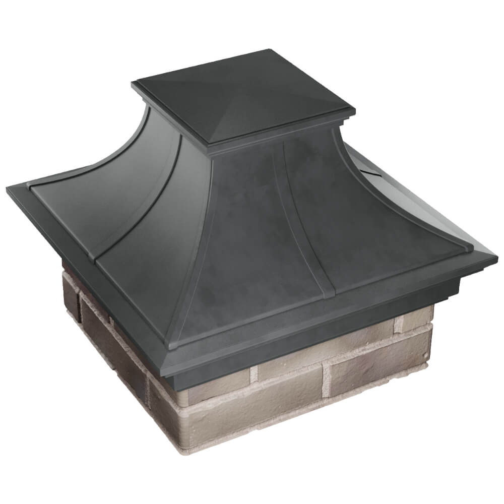 Колпак Zking Монблан Премиум Серый на столб 1.5х1.5 кирпича (385х385мм) в Новокузнецке фото