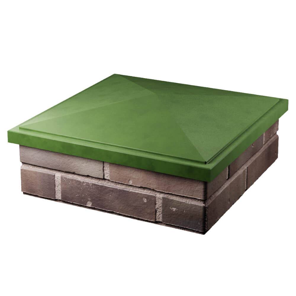 Колпак Zking БонаМоно Зеленый на столб 2х2 кирпича (515х515, 530х530мм) в Новокузнецке фото