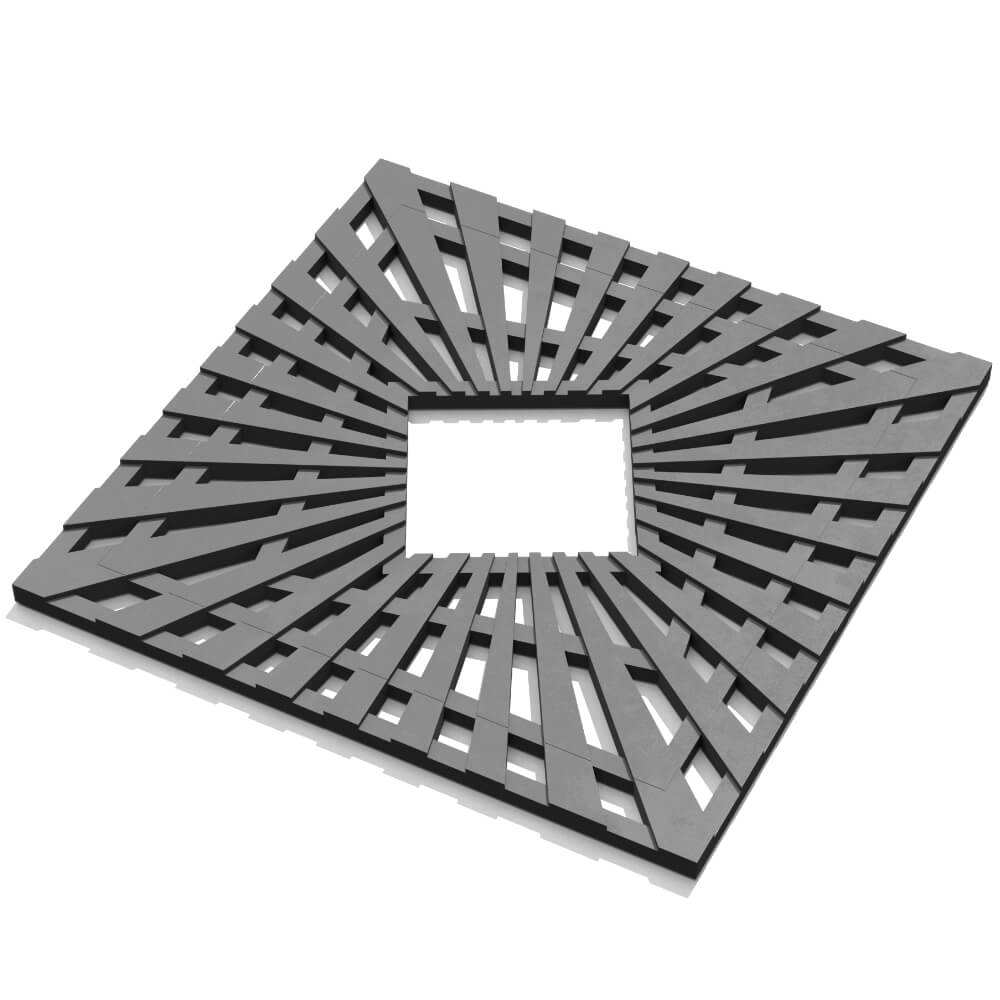 Приствольная решетка для дерева ZKING ATMOSPHERE 1.2х1.2м Серая в Новокузнецке фото