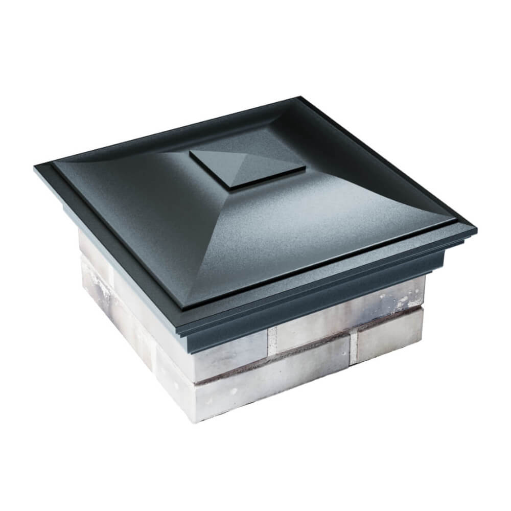 Колпак Zking Монблан Черный на столб 1.5х1.5 еврокирпича 0.7НФ (355х355мм) в Новокузнецке фото