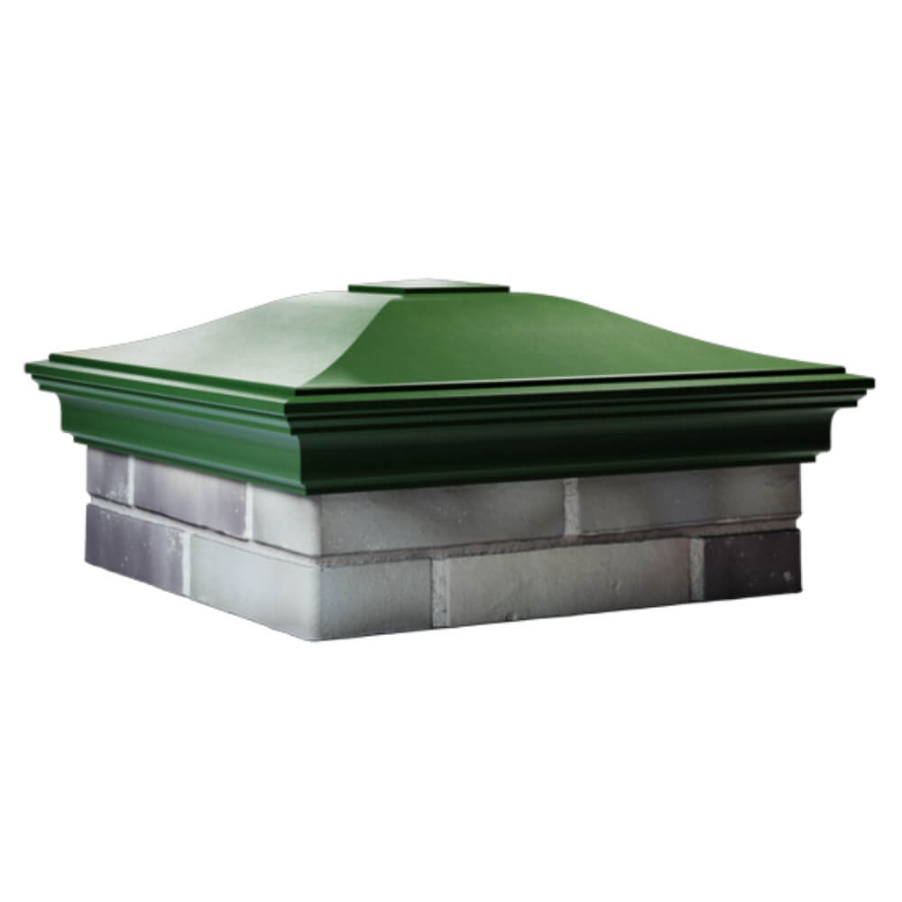 Колпак Zking Монблан Зеленый на столб 2х2 кирпича (515х515мм) в Новокузнецке фото