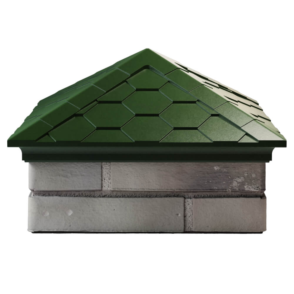 Колпак Zking Эверест Зеленый на столб 1.5х1.5 кирпича (390х390мм) Новокузнецк фото