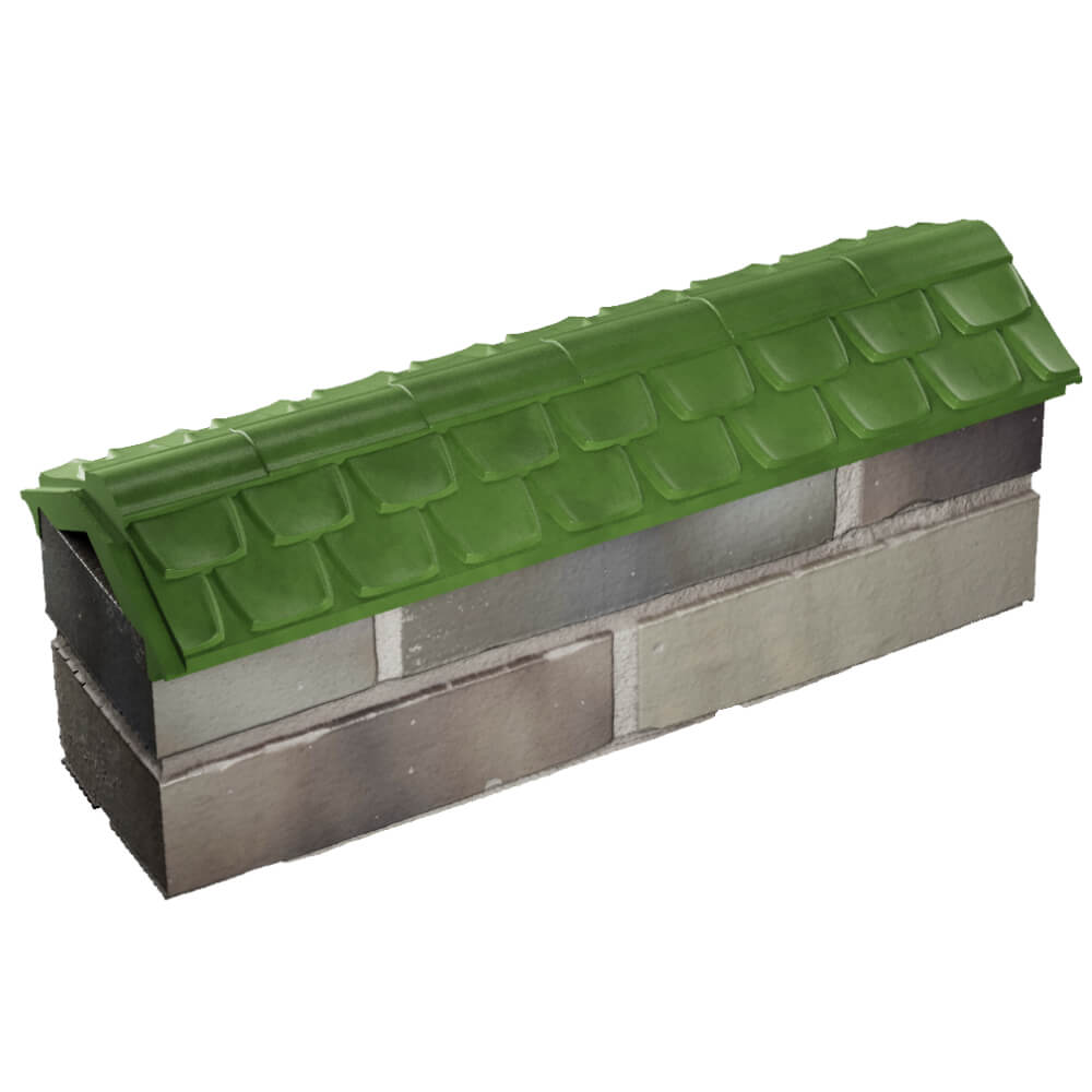 Парапет Zking Эльбрус Зеленый с посадкой на 0.5 кирпича (130мм) в Новокузнецке фото